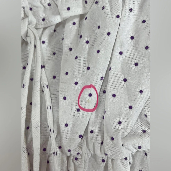 Revolve Majorelle Vivien Floral Blouse Top in White Women’s Large Spring Summer - Picture 5 of 16